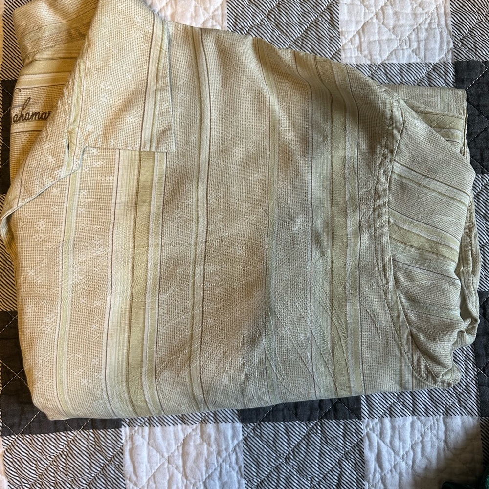 Tommy Bahama Textured Cream Shirt